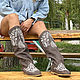 DESIRE -Handmade embroidered boots - Autumn-Winter. High Boots. Febe-handmade. Online shopping on My Livemaster.  Фото №2