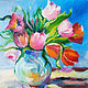 Painting tulip flowers 'Harbingers of spring', Pictures, Rostov-on-Don,  Фото №1