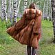 Fur coat Fox fur-moth.Hooded.Longitudinal. Fur Coats. Zimma. Online shopping on My Livemaster.  Фото №2