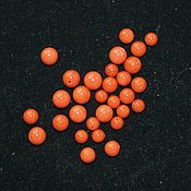 Материалы для творчества handmade. Livemaster - original item Natural coral beads orange polyvalence ball. Handmade.