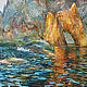 Watercolor painting Golden gate of Karadag. Seascape, Pictures, Magnitogorsk,  Фото №1