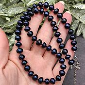 Работы для детей, handmade. Livemaster - original item Corn shaped Beads natural black pearls. Handmade.