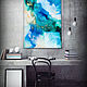 'Azure air', a painting in the shade alcoholic ink Ink art. Mirror. art-family-vg. Online shopping on My Livemaster.  Фото №2