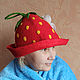 Women's felted bath cap Strawberry. Caps. feltyland. Online shopping on My Livemaster.  Фото №2