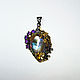 Pendant 'Butterfly' with Baroque pearl and amethysts. Pendant. dobrivolshebnik (dobrivolshebnik). My Livemaster. Фото №6