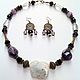 Set of natural stones and crystal in Oriental style Twilight. Jewelry Sets. Love story stone/ (roman-c-kamnem). My Livemaster. Фото №6