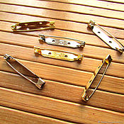 Материалы для творчества handmade. Livemaster - original item Japanese pins 35 mm, bases for brooches-gold, silver, antique. Handmade.