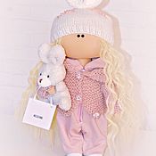Текстильные куклы ручной работы Дед Мороз и снегурочка, цена за двоих