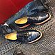 Oxfords made of genuine crocodile leather, in dark blue color. Oxfords. SHOES&BAGS. Online shopping on My Livemaster.  Фото №2