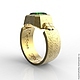 Order Ring 'Clover luck' gold 585, emerald. Jewelry Laboratory Alter Ego. Livemaster. . Ring Фото №3
