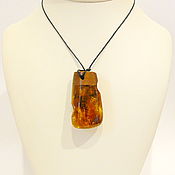 Украшения handmade. Livemaster - original item Pendant: amber with mahogany K-747. Handmade.