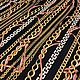 Plat ' Vertical chains with orange ribbon on black». Fabric. italy-tkani. Online shopping on My Livemaster.  Фото №2