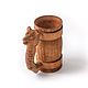 Taza de madera ' Oso'. Taza de cerveza 0.7 l, Mugs and cups, Tomsk,  Фото №1