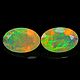 Opals colored pair on earrings, Cabochons, Ekaterinburg,  Фото №1