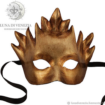 Полумаска Призрака оперы Mardi gras - Венецианская карнавальная маска на один глаз