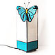 Lamp Butterfly. Tiffany table lamp. Stained glass lamp. Handmade lamp, Table lamps, Moscow,  Фото №1