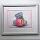 'Bear cub with an apple' Wool painting. Pictures. zimushkaoo. Online shopping on My Livemaster.  Фото №2