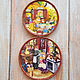 Тарелка деревянная из липы "Зайкина семья", декупаж, Тарелки, Самара,  Фото №1