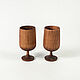 Order Set of wooden wine glasses made of Siberian cedar wood (2 pcs) GN7. ART OF SIBERIA. Livemaster. . Wine Glasses Фото №3