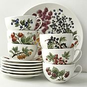 Посуда handmade. Livemaster - original item Painted porcelain tea Set assorted Berries. Handmade.