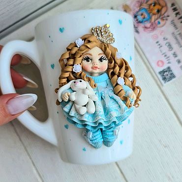 Посуда ручной работы. Ярмарка Мастеров - ручная работа Принцесса на кружке. Handmade.
