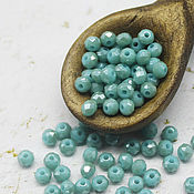 Материалы для творчества ручной работы. Ярмарка Мастеров - ручная работа Beads: Rondeli 2h3 mm aquamarine crystal 95 PCs. Handmade.