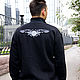 Order Men's zip-up jacket with pockets, black footer sweatshirt. Lara (EnigmaStyle). Livemaster. . Sweatshirts for men Фото №3