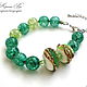 Bracelet of green quartz. Bead bracelet. Red Rose. Online shopping on My Livemaster.  Фото №2