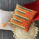 Set of pillowcases-halves in orange tones. Pillow. tokoshop. My Livemaster. Фото №6