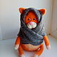 felt toy: The cat in the scarf, Felted Toy, Ufa,  Фото №1
