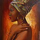 картина маслом на холсте " Богиня Африки", Картины, Москва,  Фото №1