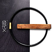 CULT.  Asymmetric necklace made of wood