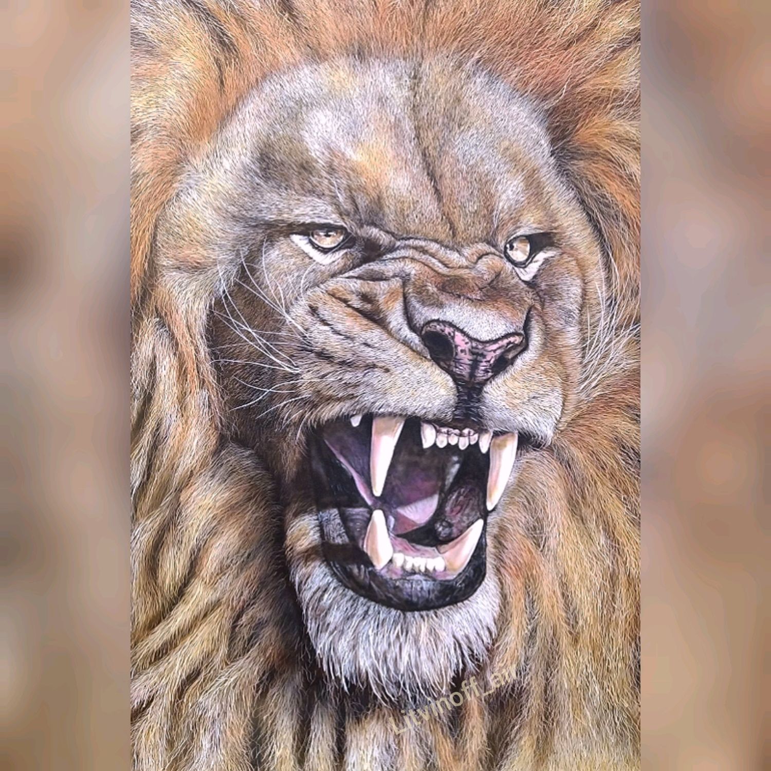 Картинки оскал льва