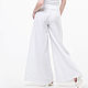 White Palazzo pants made of 100% linen, Pants, Tomsk,  Фото №1