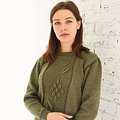 Одежда handmade. Livemaster - original item Women`s sweater - khaki blooming. Handmade.