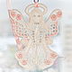 Angel with candles pendant for luck embroidered souvenir, Gifts for newborns, Moscow,  Фото №1