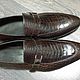 Order Monki men's crocodile leather, dark brown custom!. SHOES&BAGS. Livemaster. . Loafers Фото №3