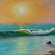  Seascape oil painting ' Lone Wave'. Pictures. flamemilady. My Livemaster. Фото №5
