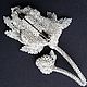 Beaded brooch with agate "Silver flowers". Brooches. Elena Karaseva. Bisernyj eksklyuziv. Ярмарка Мастеров.  Фото №5
