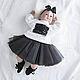 Booties sneakers for girls, black. 0-3 months. Gift for newborn. babyshop. My Livemaster. Фото №6