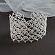 Wedding Wide lace Boho bracelet for the bride, white. Cuff bracelet. moonlace. Online shopping on My Livemaster.  Фото №2