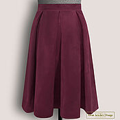 Одежда handmade. Livemaster - original item Lily skirt made of genuine suede/leather (any color). Handmade.