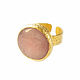 Gold ring with Rose Quartz, pink ring gift. Rings. Irina Moro. Online shopping on My Livemaster.  Фото №2