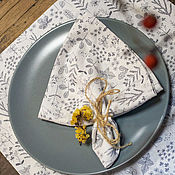 Для дома и интерьера handmade. Livemaster - original item Linen molinia napkin on the kitchen table. Handmade.