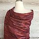 Order 'Bordeaux' large scarf stole felted wool silk. WOOLY COUTURE Svetlana. Livemaster. . Wraps Фото №3