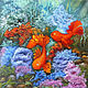 Two Gold Fishes Original oil painting in handmade on canvas, Pictures, St. Petersburg,  Фото №1