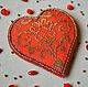 Brooch 'Heart embroidered pattern...', Brooches, Stupino,  Фото №1