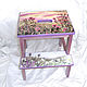 Stepladder - stool Flowers and thorns. Stools. Oksana Ketris. My Livemaster. Фото №4