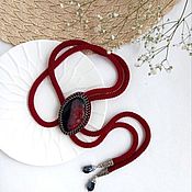 Аксессуары handmade. Livemaster - original item Bolo tie harness made of beads 