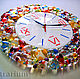 Bright clocks 'Fair' fusing, glass, Watch, Odessa,  Фото №1